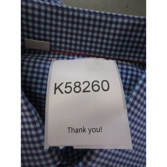 Eton Shirt 16 1/2 Button Down Contemporary gingham Plaid Preppy Large - Picture 11 of 11